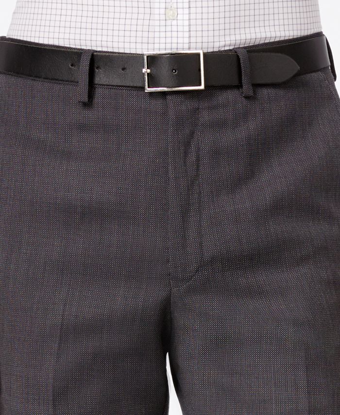 Ryan Seacrest Distinction Modern Fit Gray Birdseye Pants, Created for ...