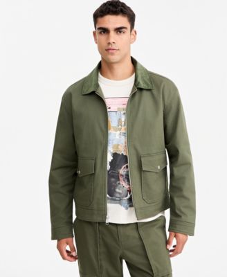 Men's Relaxed-Fit Corduroy-Collar Shirt Jacket