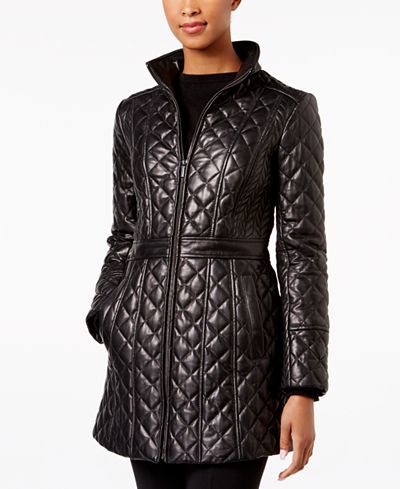 Jones New York Quilted Leather Jacket