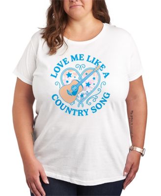 Plus Size Short-Sleeve Graphic Love Me Like a Country Tee