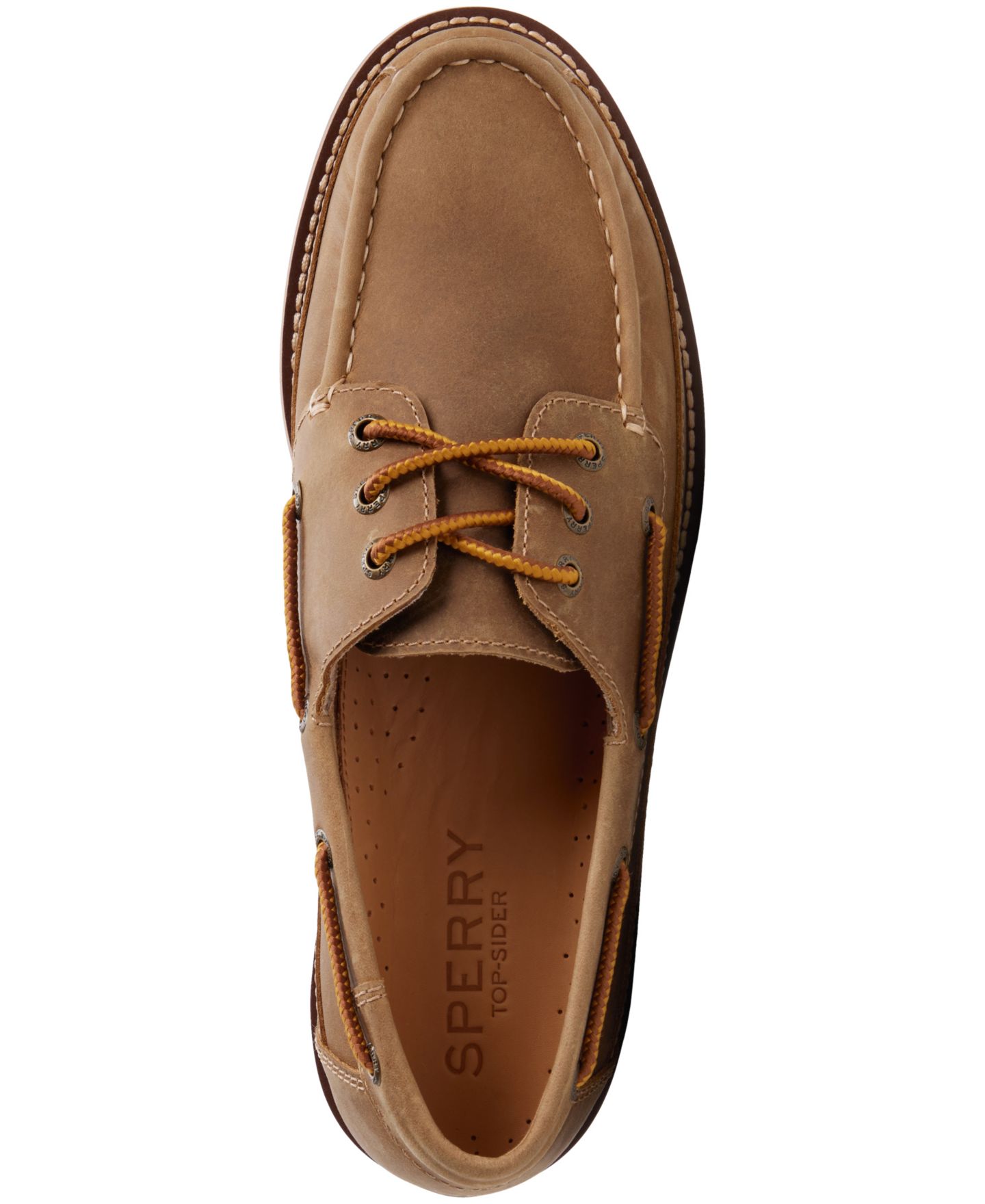 Мужской топ Sperry Top-Sider 3-Eye Mini Lug Boat Shoes, цвет: Коричневый — фото 4