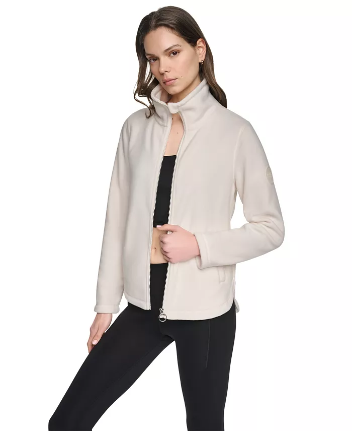 Women's Fleece Curved-Hem Zip-Up Jacket - thumbnail 2