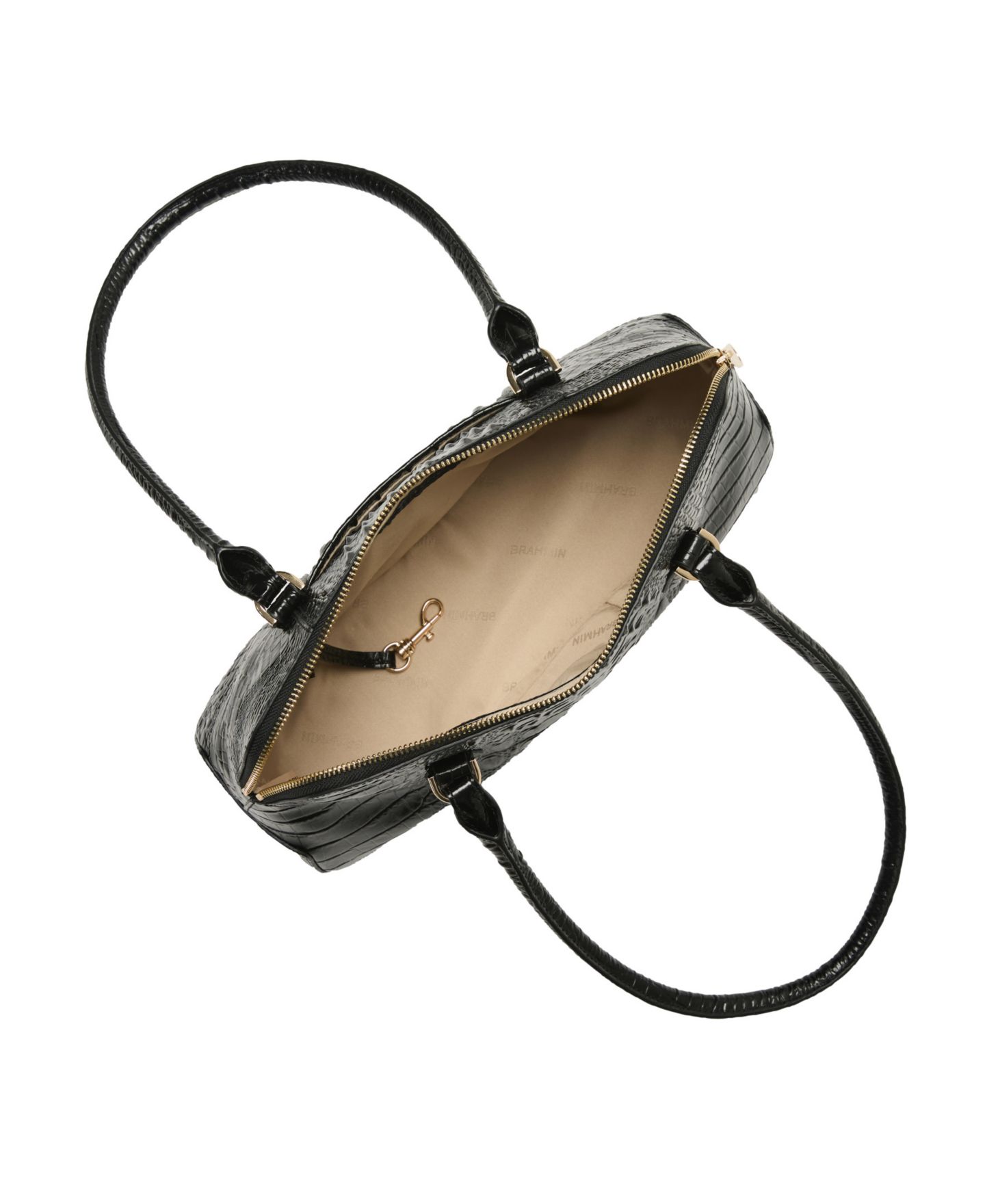 Женская сумка Brahmin Jennifer Melbourne Medium Leather Satchel, цвет: Чёрный — фото 4