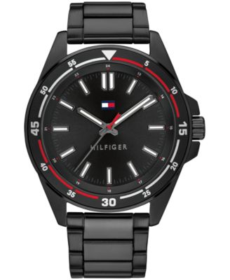 Men's Quartz Black IP Stainless Steel Bracelet Watch 42mm