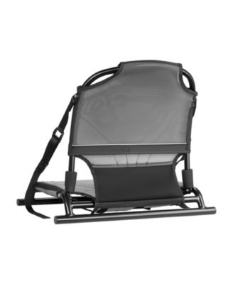Foldable Kayak Seat with Adjustable Back Support, 1.3" Raised Cushion and Aluminum Alloy Frame