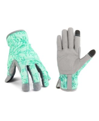 Leather Gardening Gloves Women Flexible Thorn Proof Work Gloves