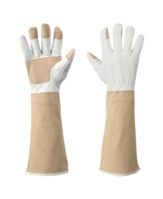 Long Gardening Gloves Leather Thorn Proof Durable Heavy Duty