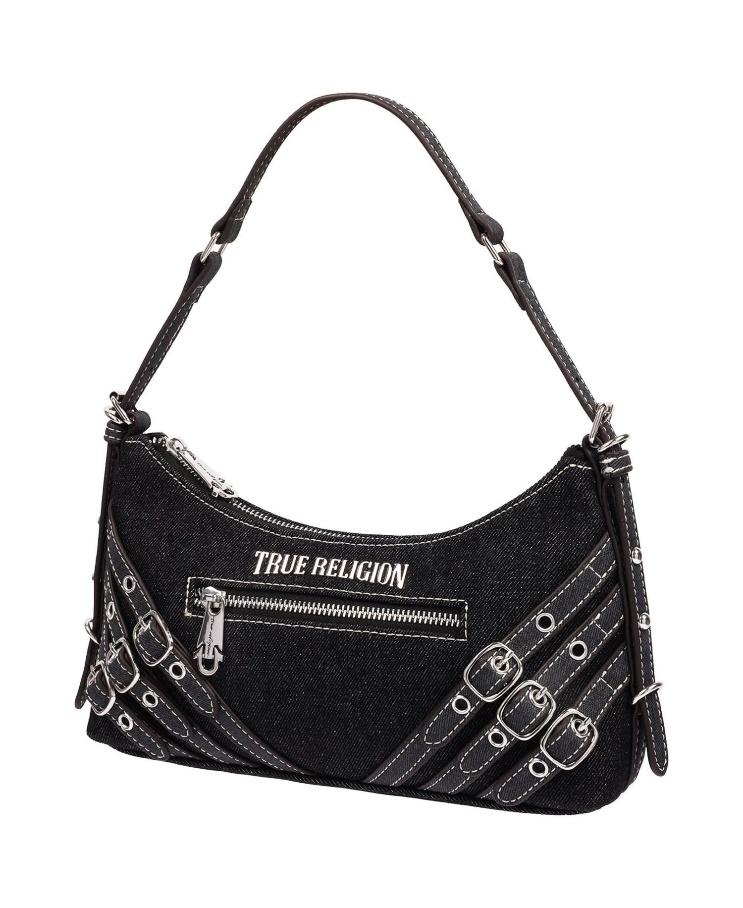 Women's Triple Straps Denim Shoulder Bag