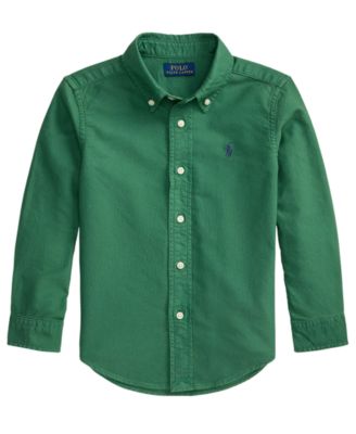 Boys' 2T-7 Garment-Dyed Cotton Oxford Shirt