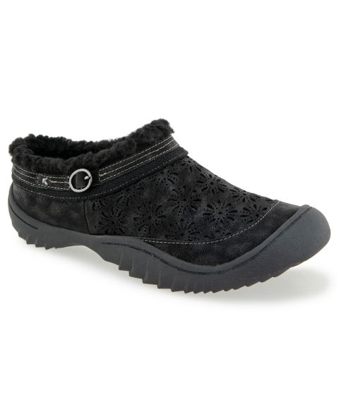 Женские сабо JBU Ginger Encore Slip-On Cozy Mule, цвет: Чёрный