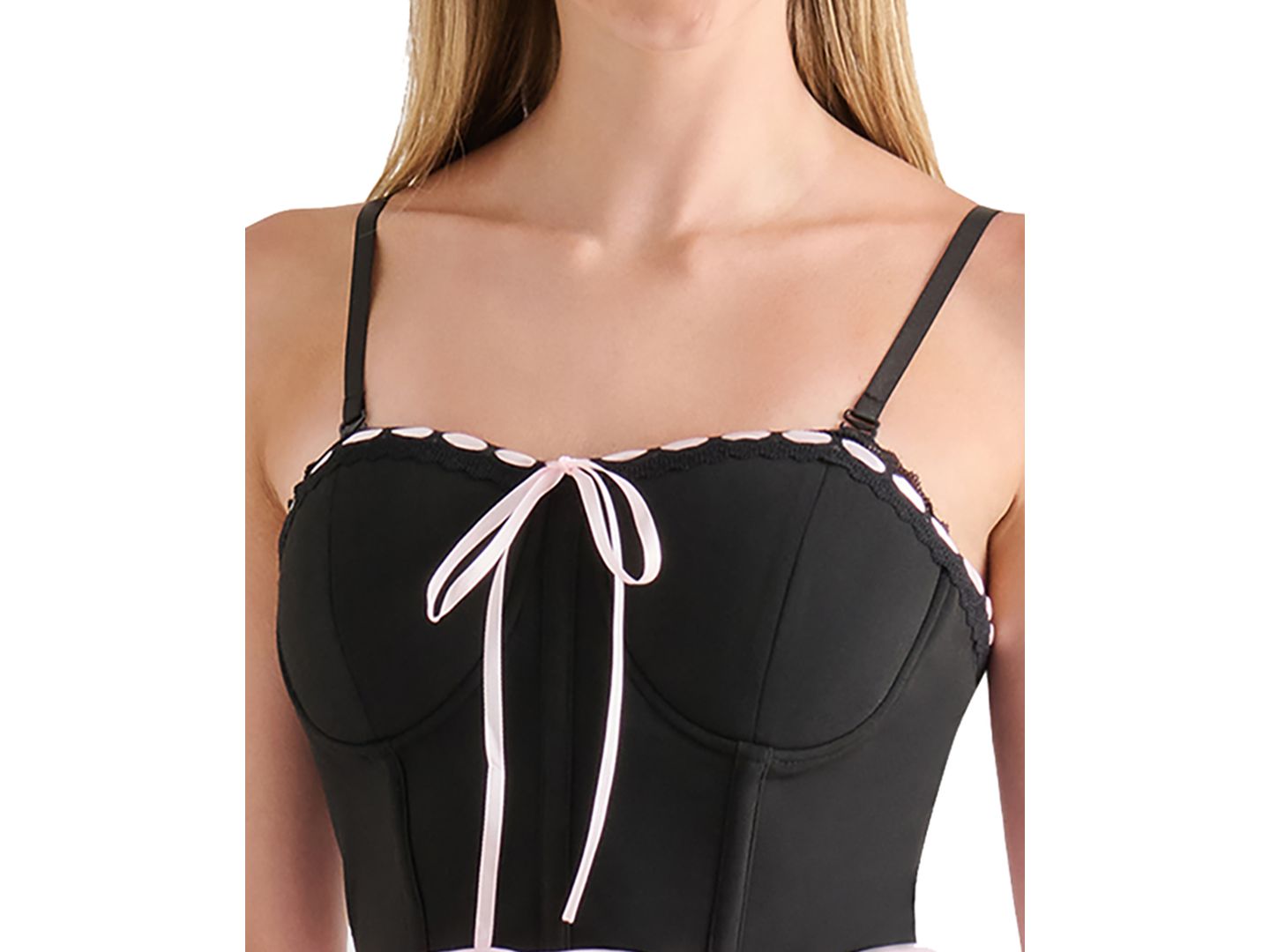Женское платье Betsey Johnson Juniors' Sweetheart Tiered Mini, цвет: Чёрный розовый — фото 3