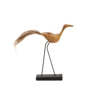 Zephyr Bamboo and Stone Bird Sculpture