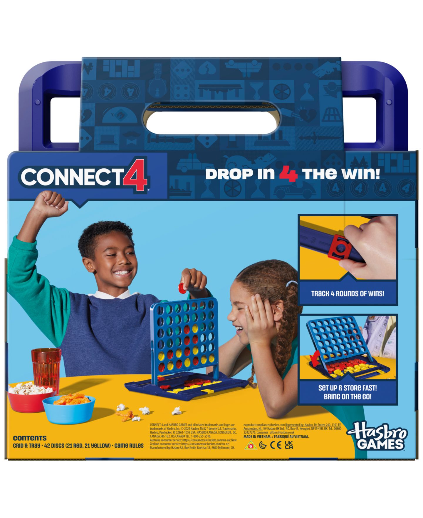 Детские настольные игры Hasbro Gaming Connect 4, 42-Piece Board Game — фото 4