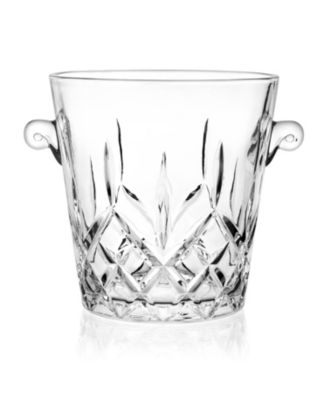 2 Liter Clear Glass Ice Bucket For Parties Drinks Wine Beer