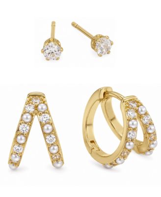 Stud and Hoop Earring Set