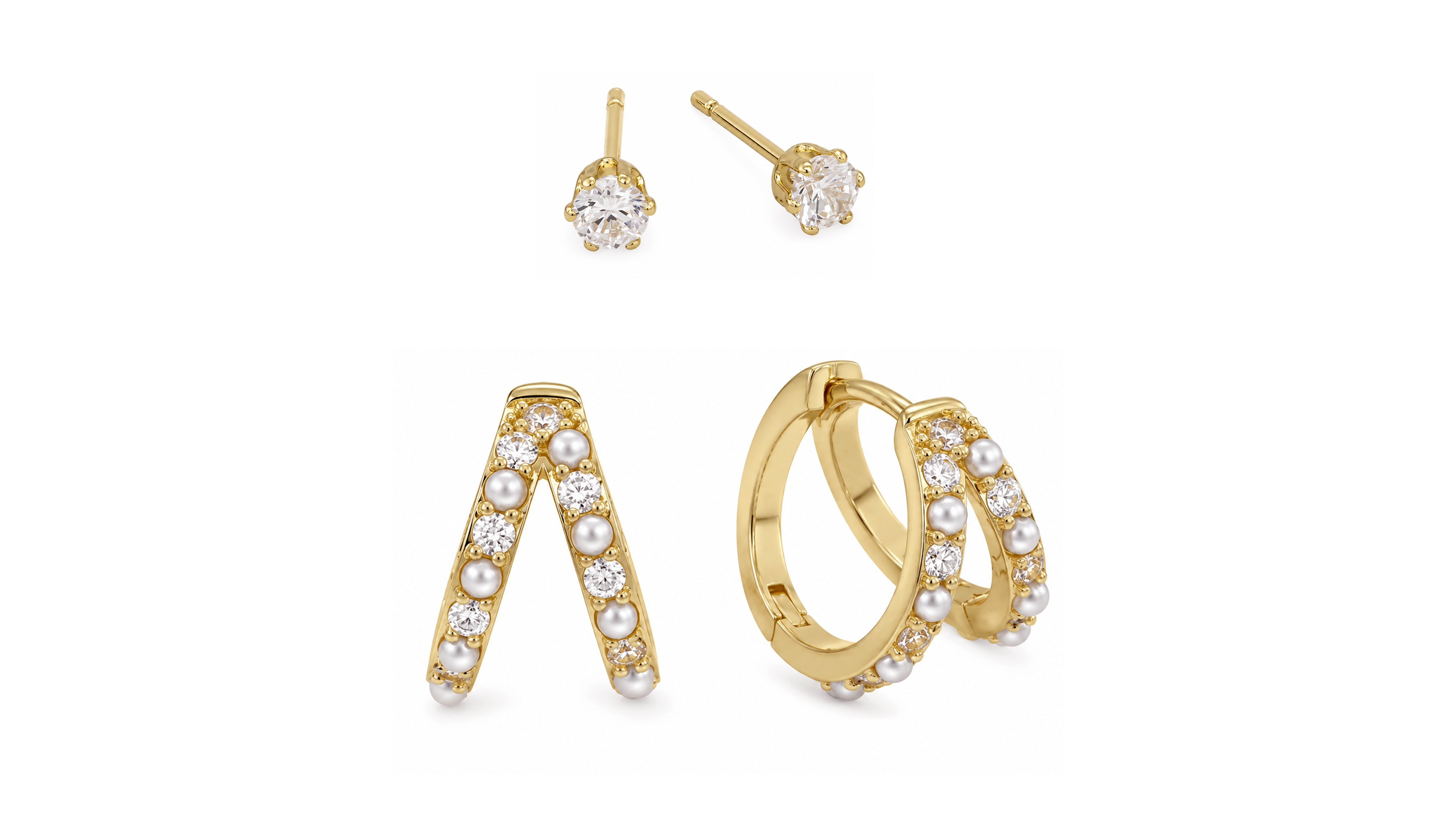 And Now This Stud and Hoop Earring Set