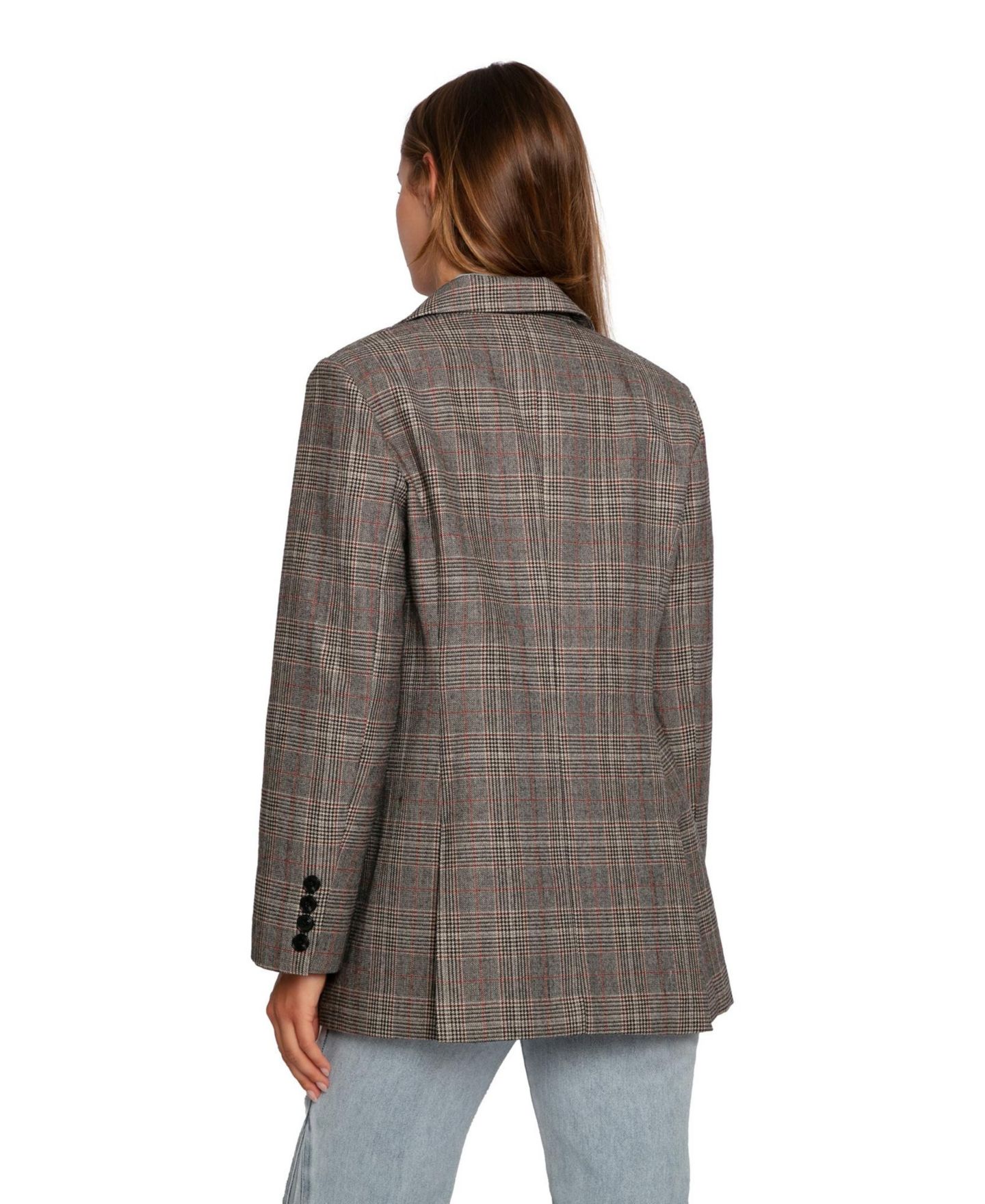 Женский пиджак Belle & Bloom Paris Grid Single Breasted Blazer, цвет: Клетчатый — фото 4