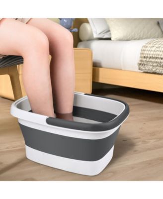 Foldable Portable Foot Bath Tub with Massage Points Large Capacity Spa Soaking Bucket