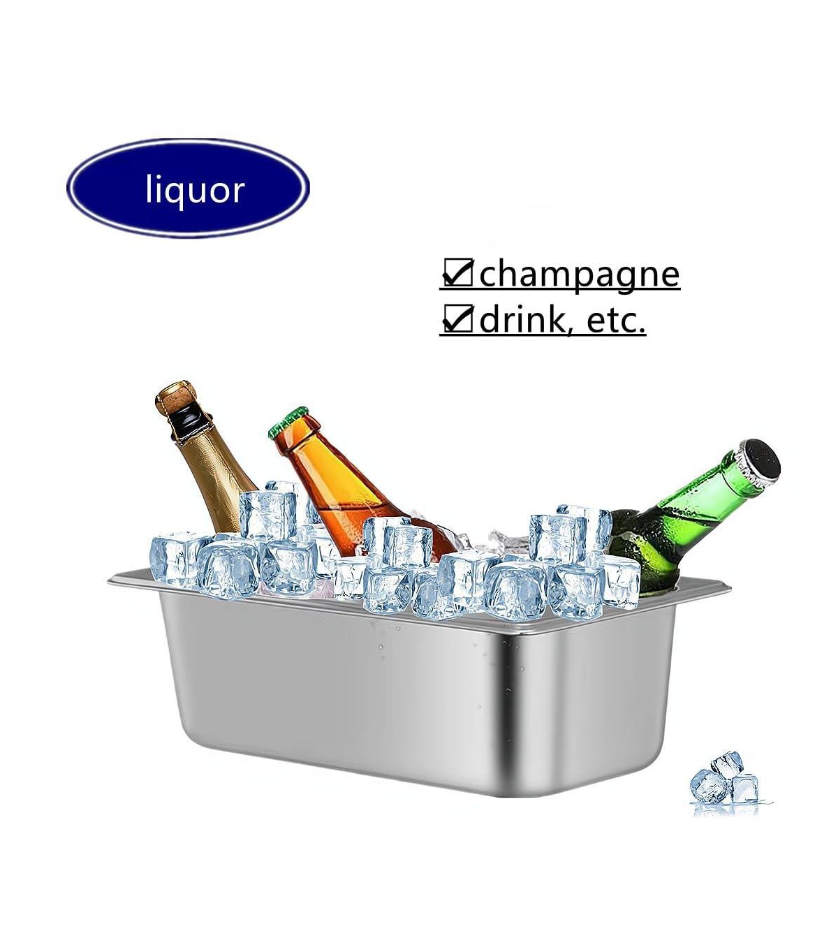 Piscifun Stainless Steel Ice Bucket For Drinks Parties Bars And Home Use