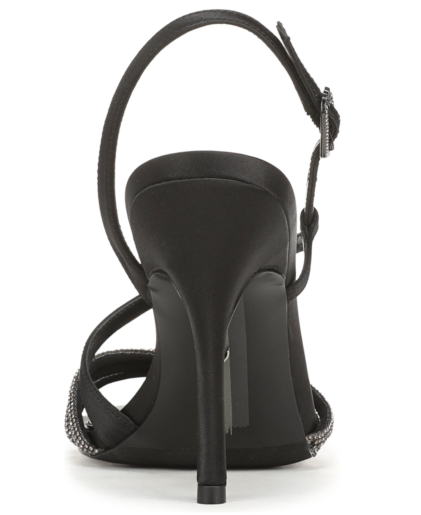 Женские сандалии Sam Edelman Charli Glam Strappy, цвет: Чёрный атласный — фото 3