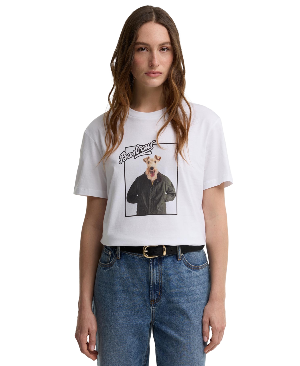 Barbour Women's Mariana Dog Graphic Crewneck T-Shirt