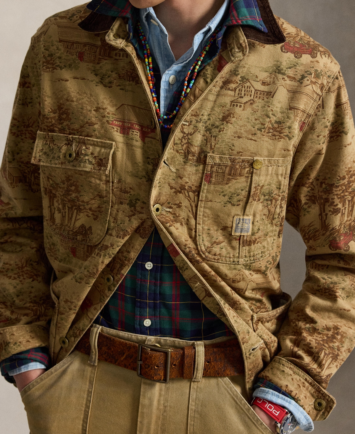 Polo Ralph Lauren Men's Printed Utility Jacket