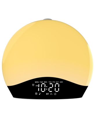 Enhanced  Noise Machine and Sunrise Alarm Clock with 25 Soothing Sounds 17 Night Lights Bluetooth Dual Alarms Unlimited Snooze Night Light