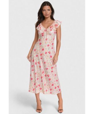 Women's Floral-Print Ruffle Maxi Dress