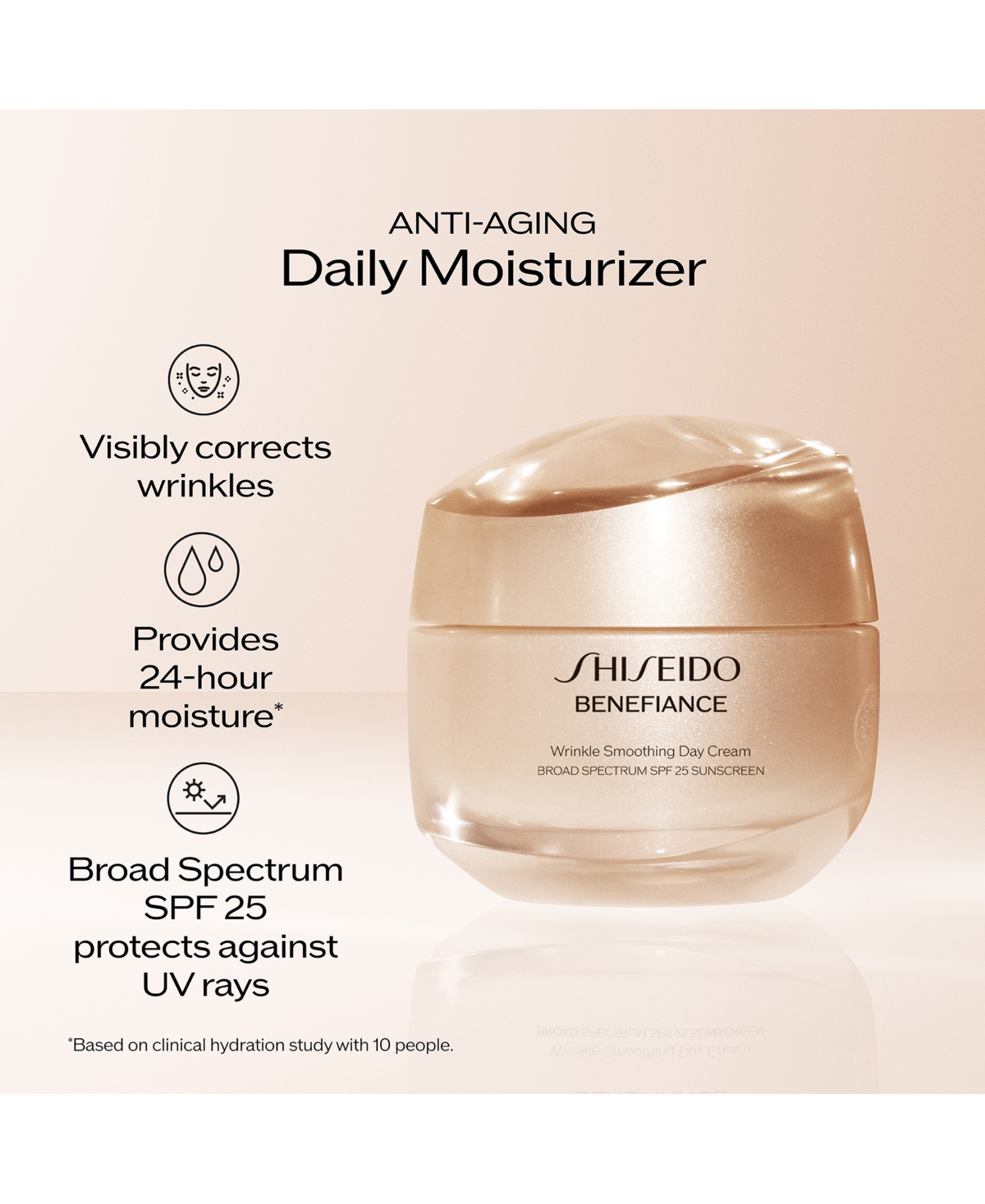 Shiseido Benefiance Wrinkle Smoothing Day Cream, 1.8 oz.