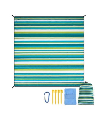 Waterproof Sandproof Beach Blanket With Sand Remover Portable Outdoor Camping Mat
