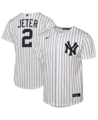 Big Boys and Girls Derek Jeter White New York Yankees Home Replica Jersey