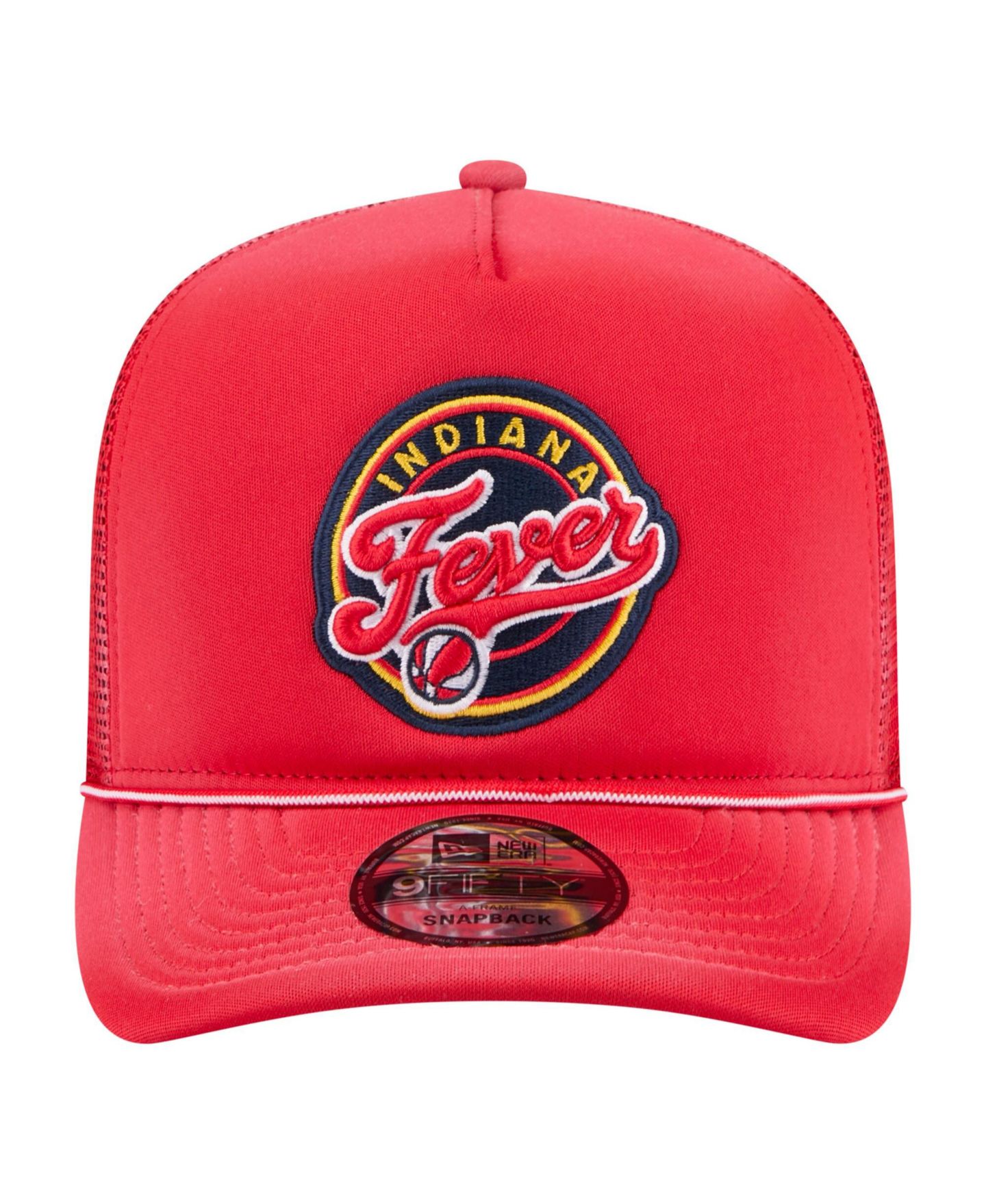 Кепка New Era Red Indiana Fever Worn Foam Front 9FIFTY A-Frame Trucker Rope Snapback Hat — фото 5