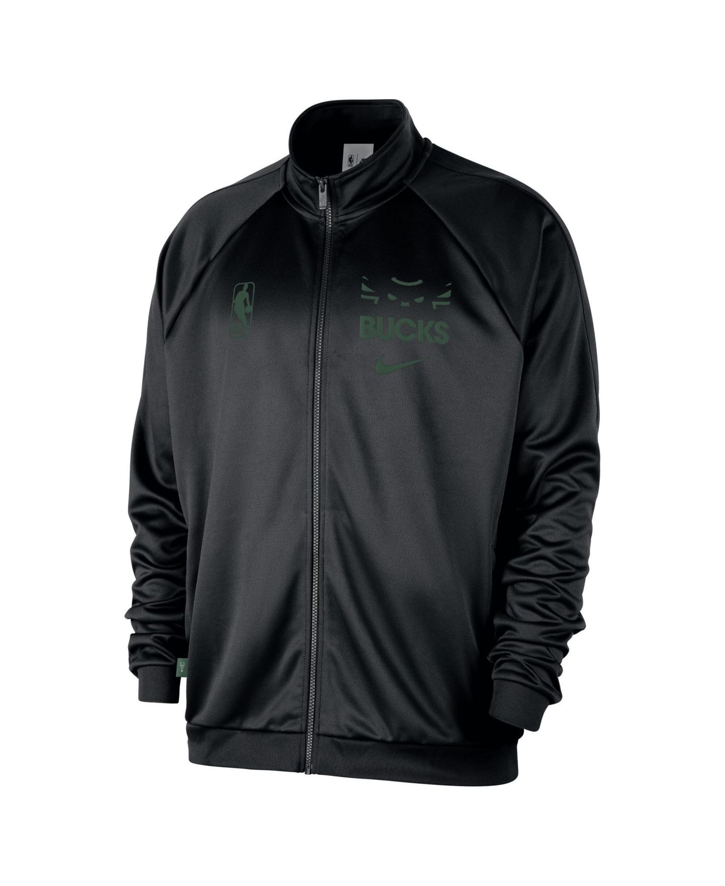 Мужская куртка Nike Black Milwaukee Bucks Courtside Pique Club Full-Zip Track — фото 3