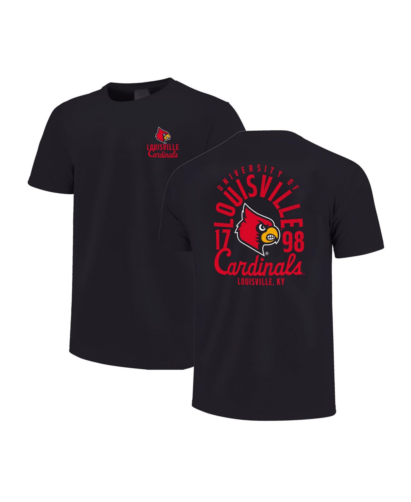 Детская футболка Image One Black Louisville Cardinals Comfort Colors Mascot Overlay — фото 1