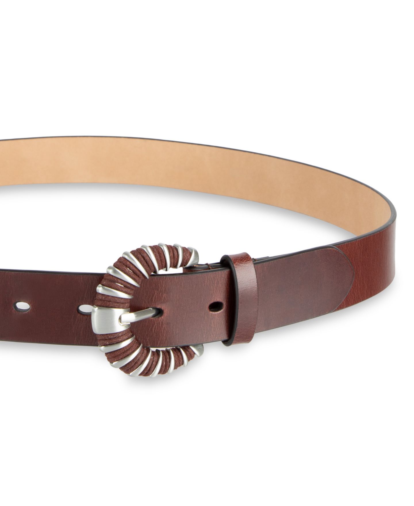 Женский ремень Sam Edelman Casual Wrapped Cord Buckle, цвет: Коричневый — фото 5