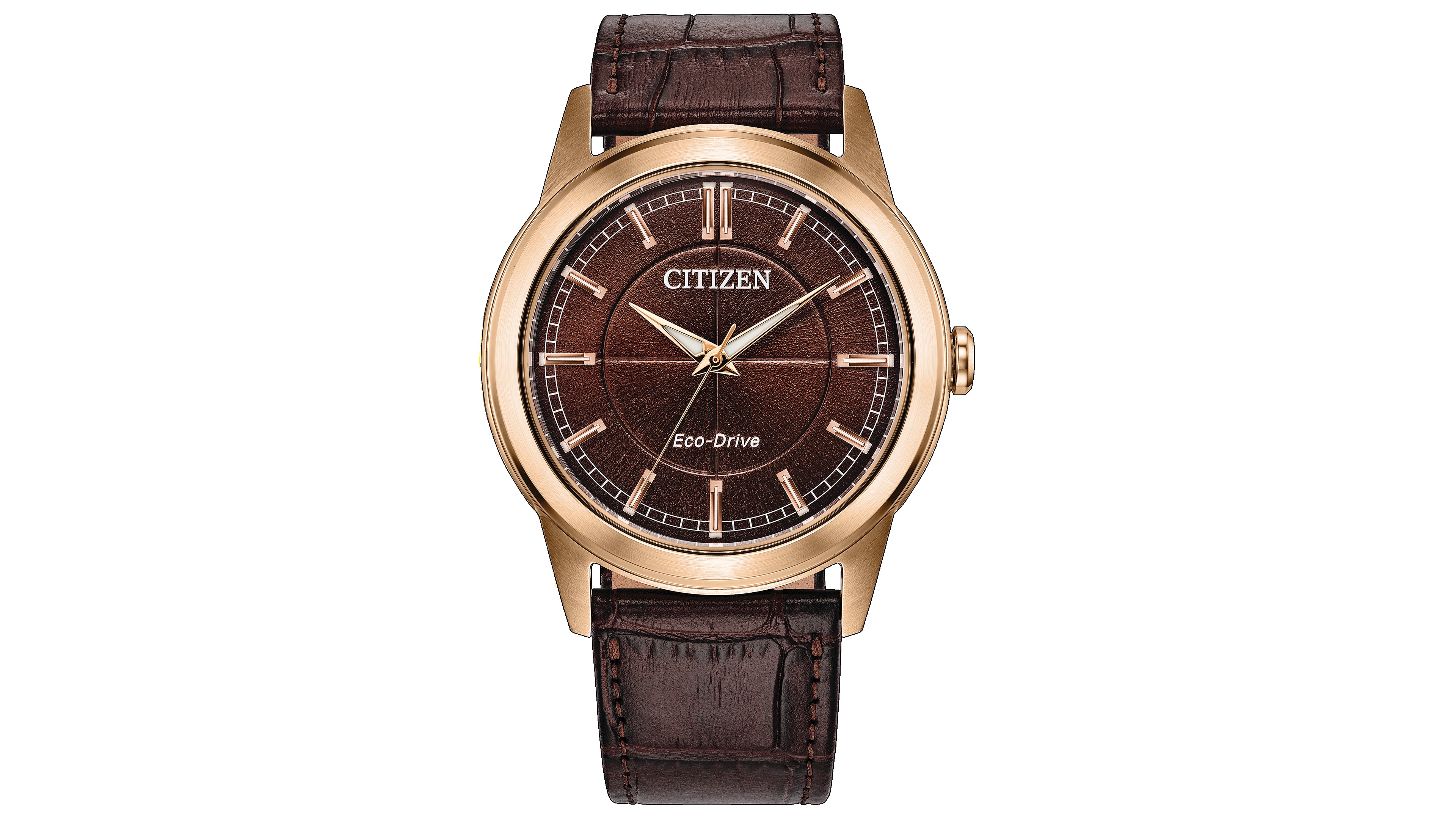 Citizen Men's Rolan Brown Leather Strap Watch 41mm