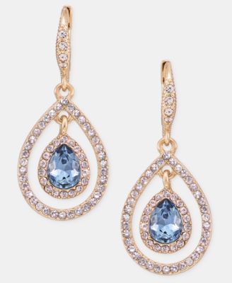 Stone Pear-Shape Orbital Drop Earrings 