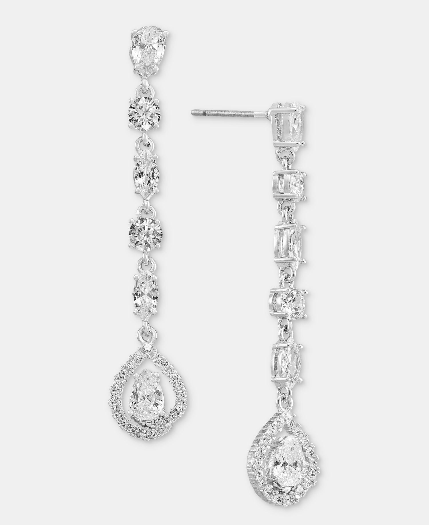 Dynamic Crystal Stone Linear Earrings