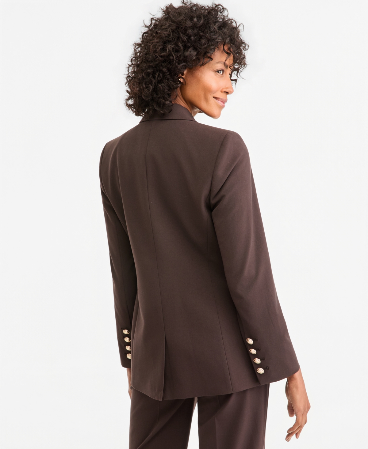 Tahari Asl Women's One Button Shoulder-Padded Blazer