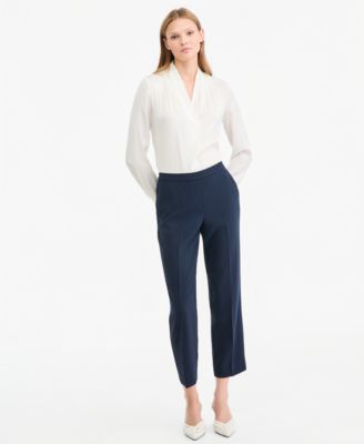 Women's Aubree High-Waisted Crepe Ankle Pants