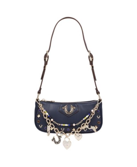Женская сумка True Religion Chain and Studs Shoulder, цвет: Синий
