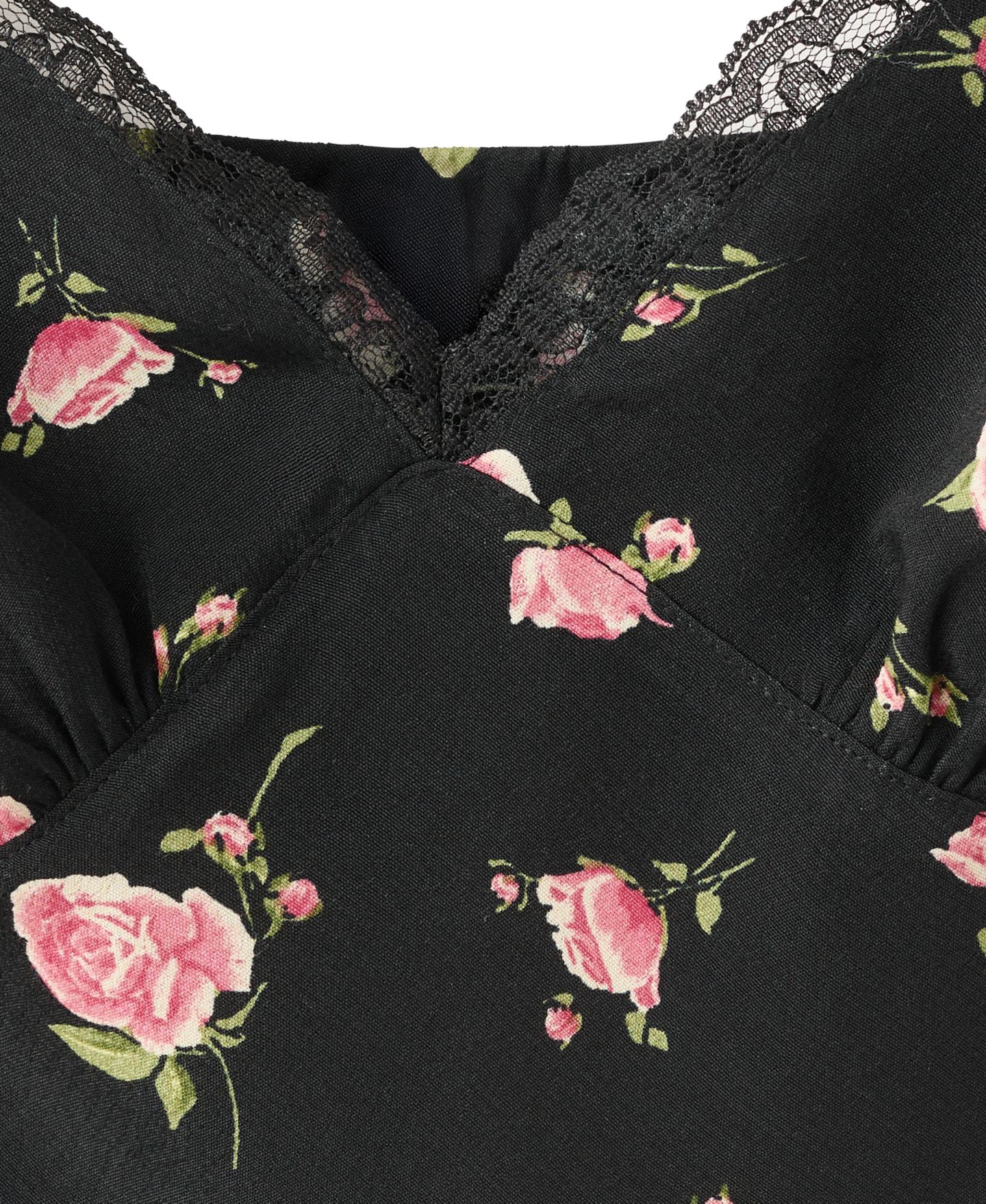 Женское платье Mango Short-Sleeve V-Neck Floral-Print Midi, цвет: Чёрный — фото 6
