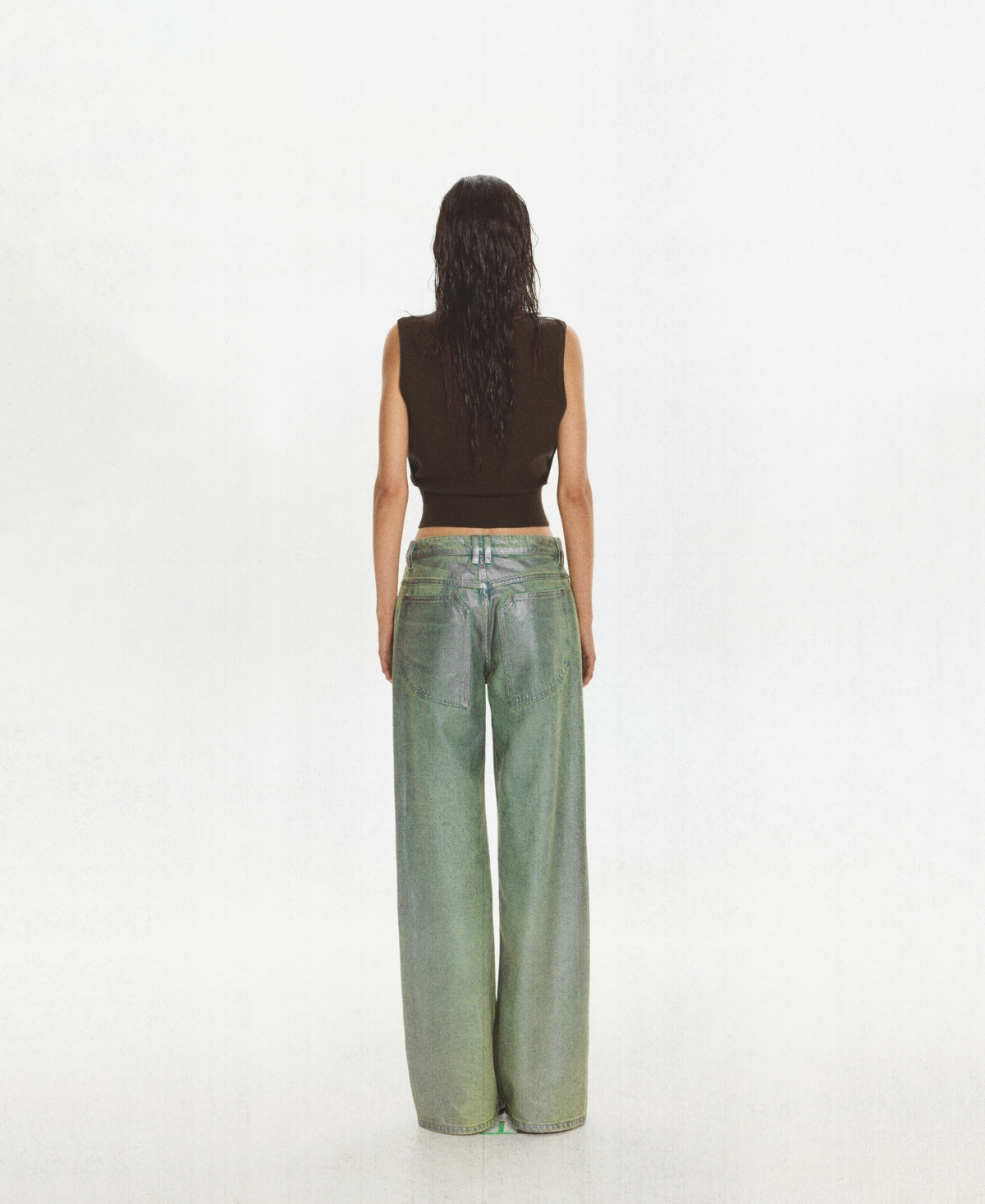 Mango Women's Low-Rise Straight Foil Jeans