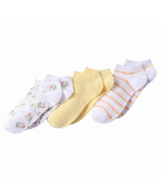 Women's 3-Pack Cotton Patterned Low Cut Socks