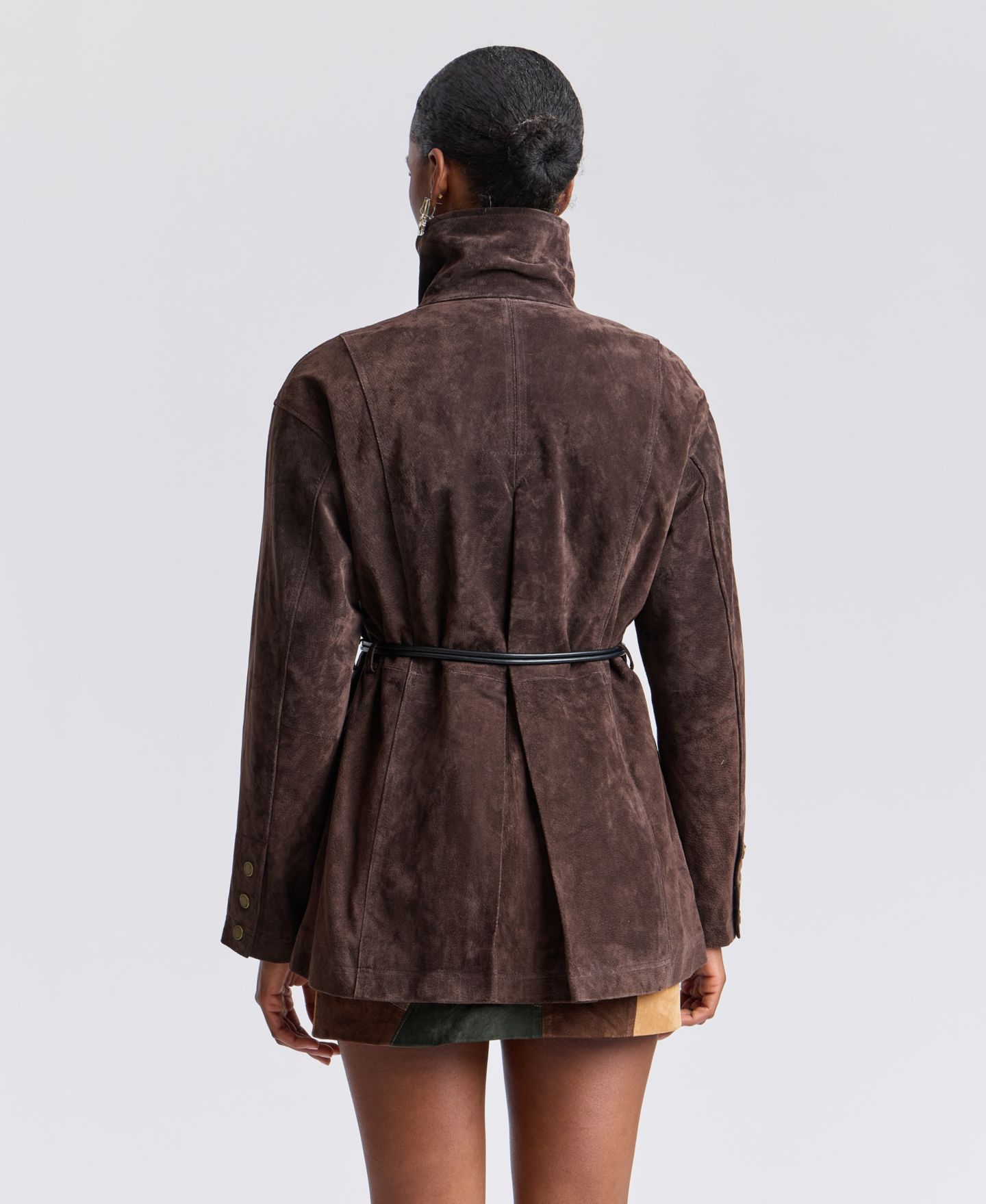 Женская куртка Avec Les Filles Belted Suede, цвет: Коричневый — фото 5