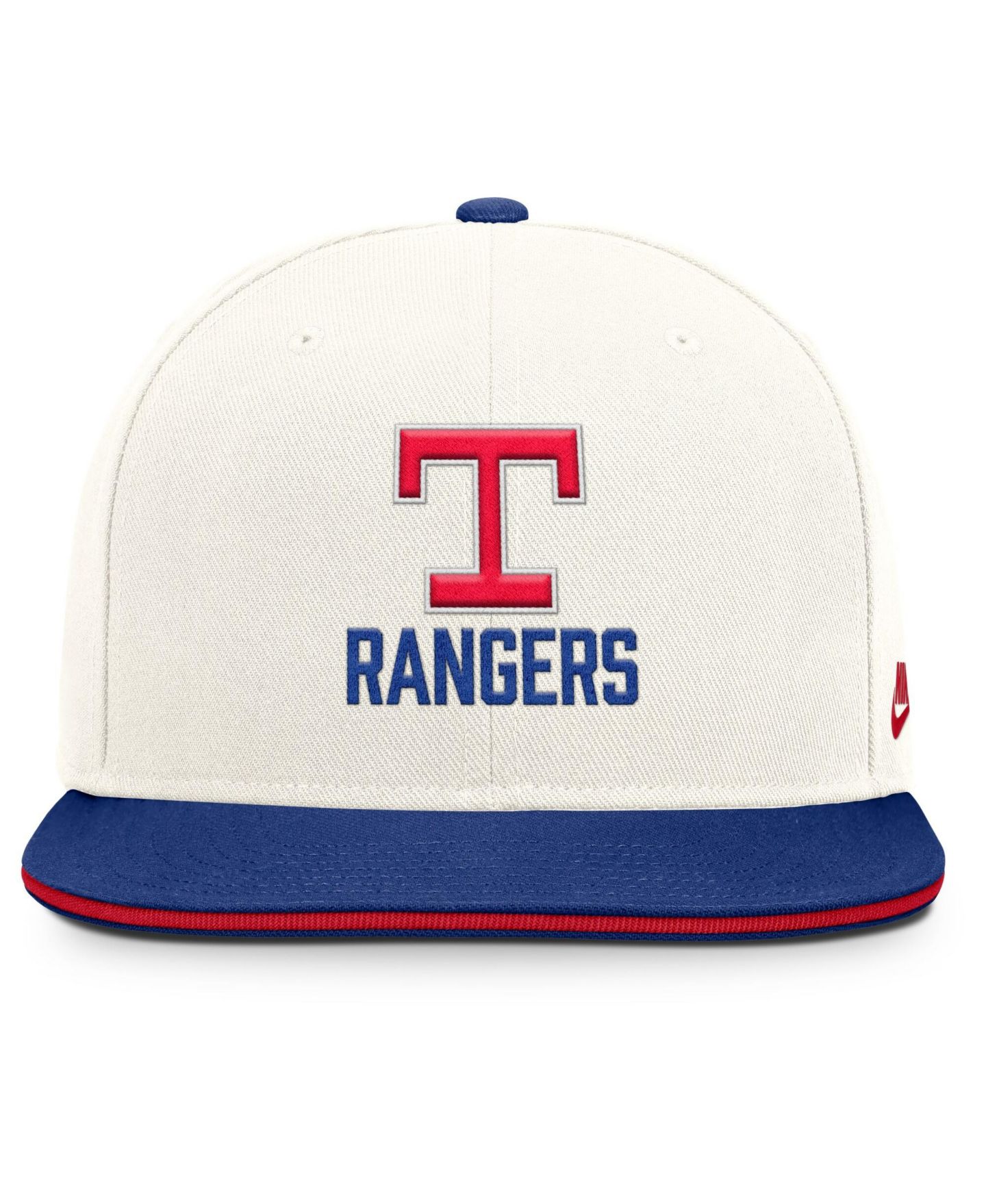 Мужская кепка Nike Cream/Royal Texas Rangers Cooperstown Pro Dri-FIT Snapback Hat — фото 2