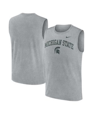 Men's Heather Gray Michigan State Spartans Primetime Legend Arch Dri-FIT Muscle Tank Top