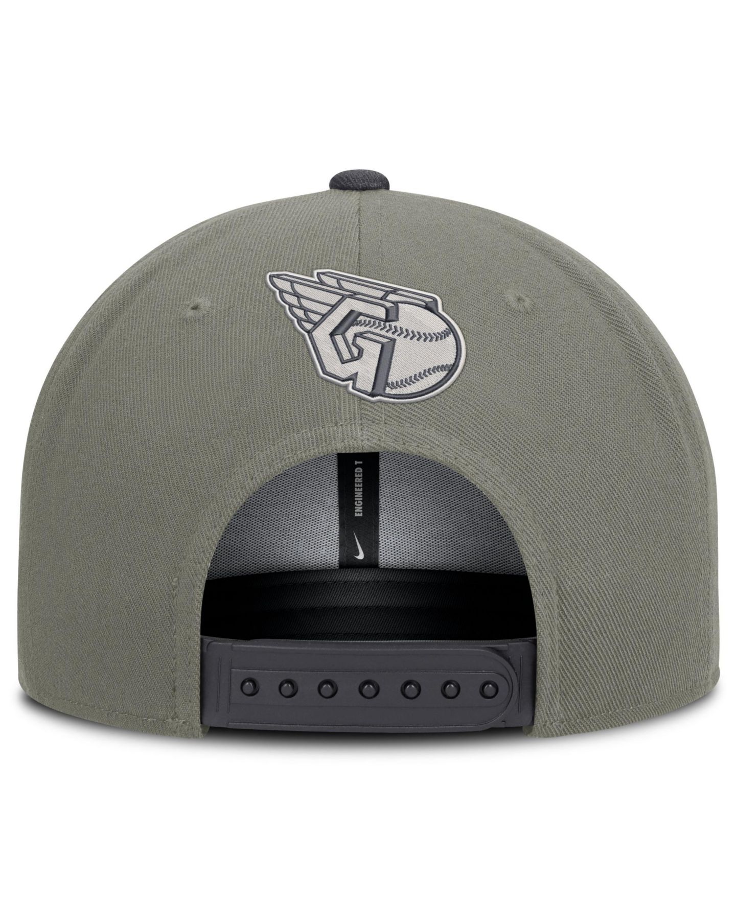 Мужская кепка Nike Olive Cleveland Guardians Pro Dri-FIT Snapback Hat — фото 4