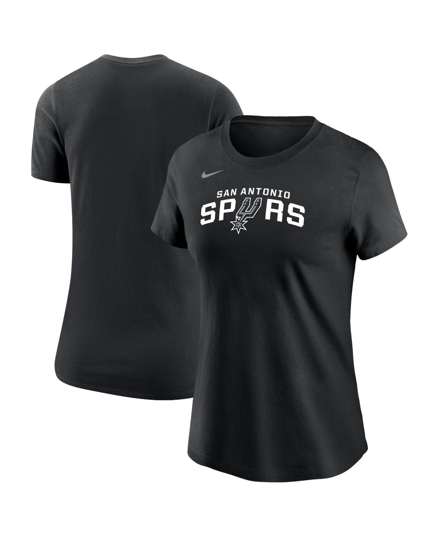 Женская футболка Nike Black San Antonio Spurs Wordmark Core — фото 1