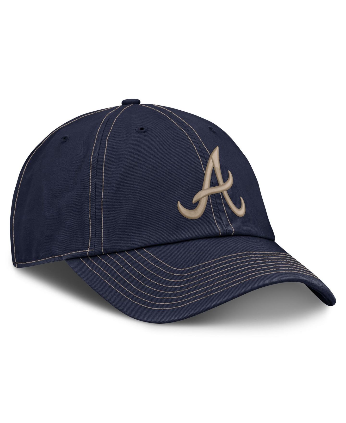 Мужская кепка Nike Navy Atlanta Braves Father's Day Club Adjustable Hat — фото 3